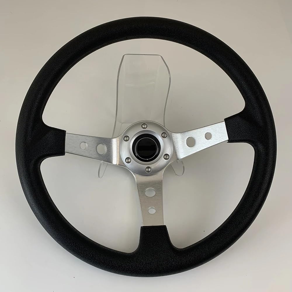 Drifting Lenkrad,Universal Rennlenkrad Universal Autos Racing Auto Racing Lenkräder PU 14 Zoll Drifting Sport Lenkrad(001-GZFXP114-05) von Fymlok