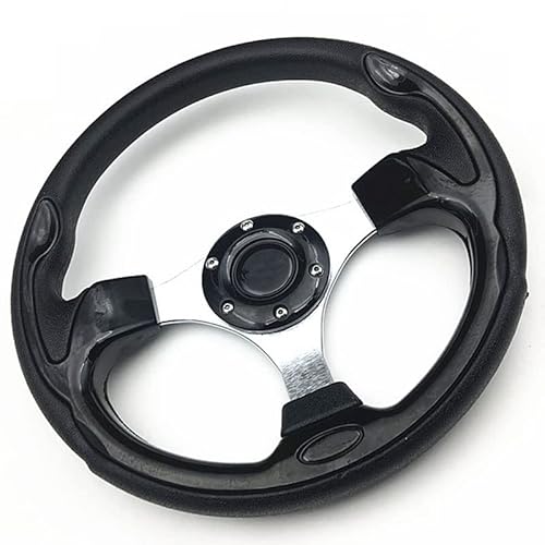 Drifting Lenkrad,Universal Rennlenkrad Universal Mini Drifting Lenkrad 320mm (13 Zoll) Rennwagen PVC. Modifikation Aluminiumrahmen leichtes Gewicht(Black) von Fymlok