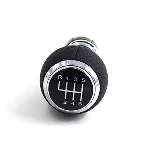 Manueller Schaltknauf,Schaltknäufe 12mm Passend Für A3 Shifter-Knöpfe Sliver Ring 5 Geschwindigkeit 6 Geschwindigkeitsgetriebe Umschaltknopf Hebel Autozubehör(5 Speed) von Fymlok