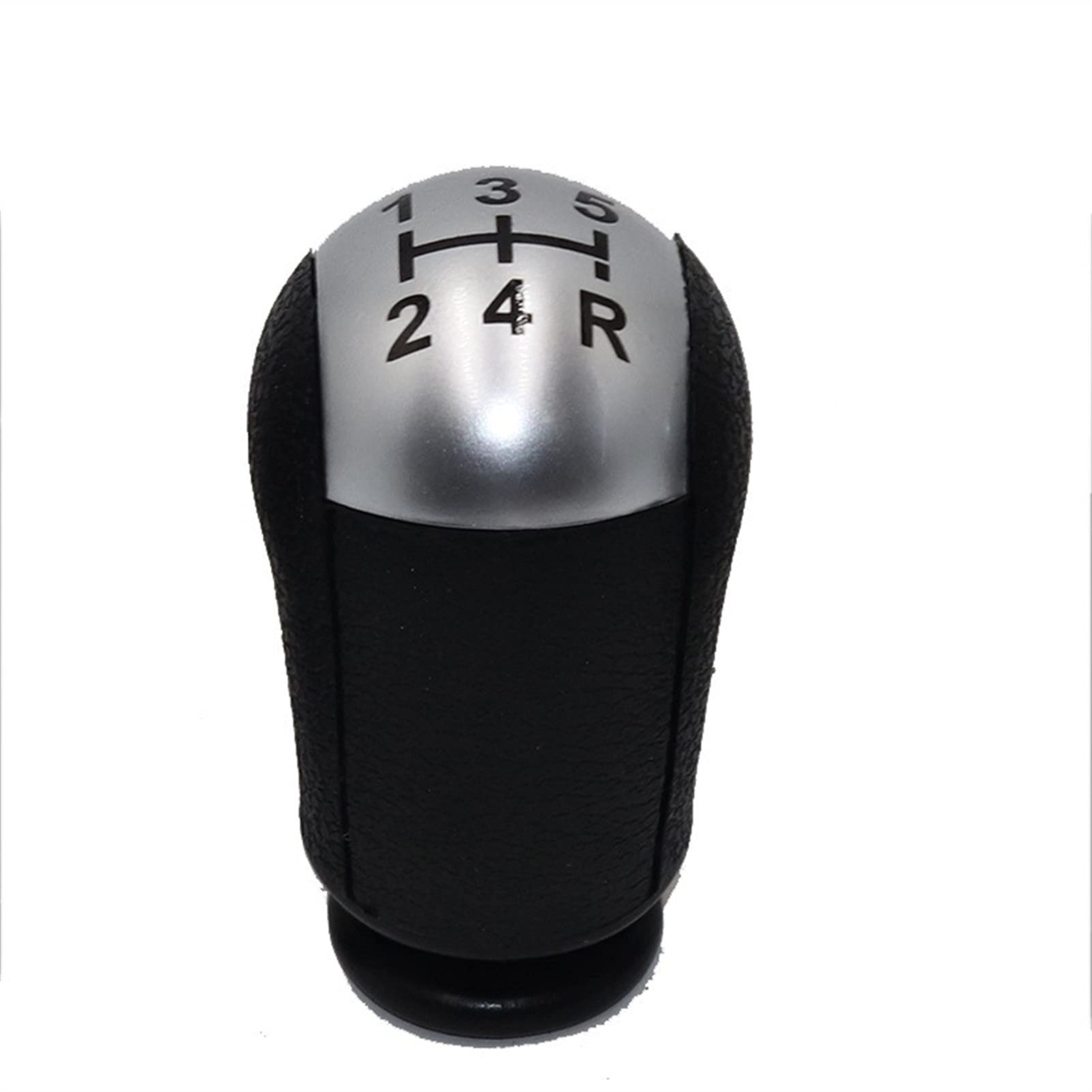 Manueller Schaltknauf,Schaltknäufe 5/6 Geschwindigkeit MT Getriebe Stick Umschaltknopf Auto Passend Für Ford Focus Mondeo Mustang Schwarz/Silber(5 Speed Silver) von Fymlok