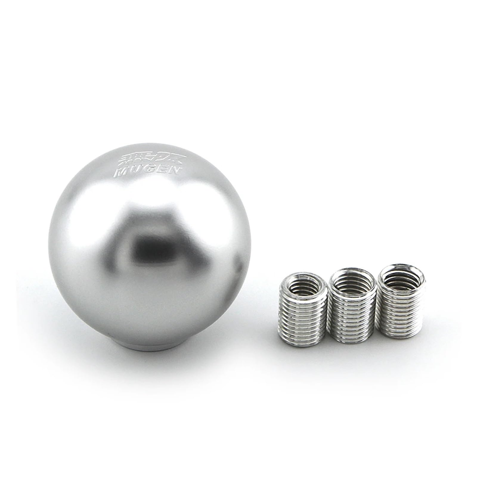 Manueller Schaltknauf,Schaltknäufe Kugelförmiger Schaltkopf aus Metall, Universal-Wave-Stick-Kugel-Schalthebel, Silber-Schwarz-Schaltknauf mit Kugel(Silver) von Fymlok