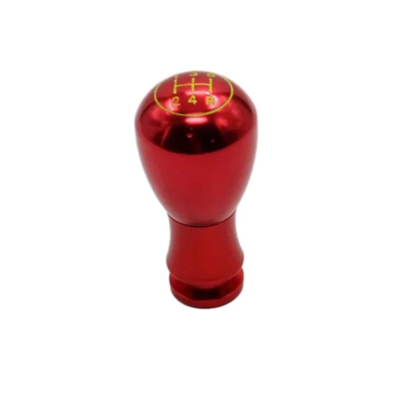 Manueller Schaltknauf,Schaltknäufe Universeller 5-Gang-Schaltgetriebe-Universal-Schaltkopf aus Aluminiumlegierung for Nachrüsten des Fahrzeugs mit Schaltkopf(Red) von Fymlok
