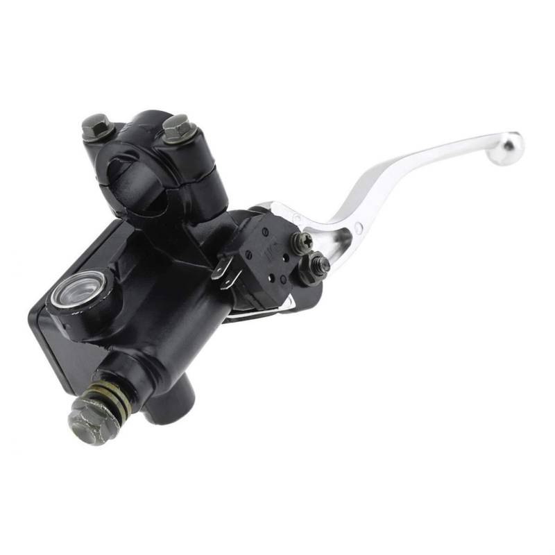 Motorrad Bremshebel,Motorrad Bremsgriff M10 Motorrad Obere Vordere Bremskupplung Hauptzylinder CNC-Kupplung Bremspumpe-Reservoir-Hydraulikpumpe-Hebel Passend für Honda/Suzuki von Fymlok