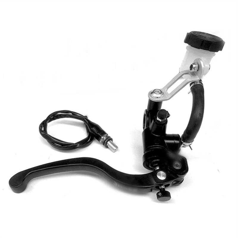 Motorrad Bremshebel,Motorrad Bremsgriff Universelle 17,5 mm Adelin PX1 Motorrad-Bremskupplungspumpe, Hauptzylinder-Hebelgriff-Bremspumpe, Passend für Yamaha Kawasaki Suzuki(Black Right Pump) von Fymlok