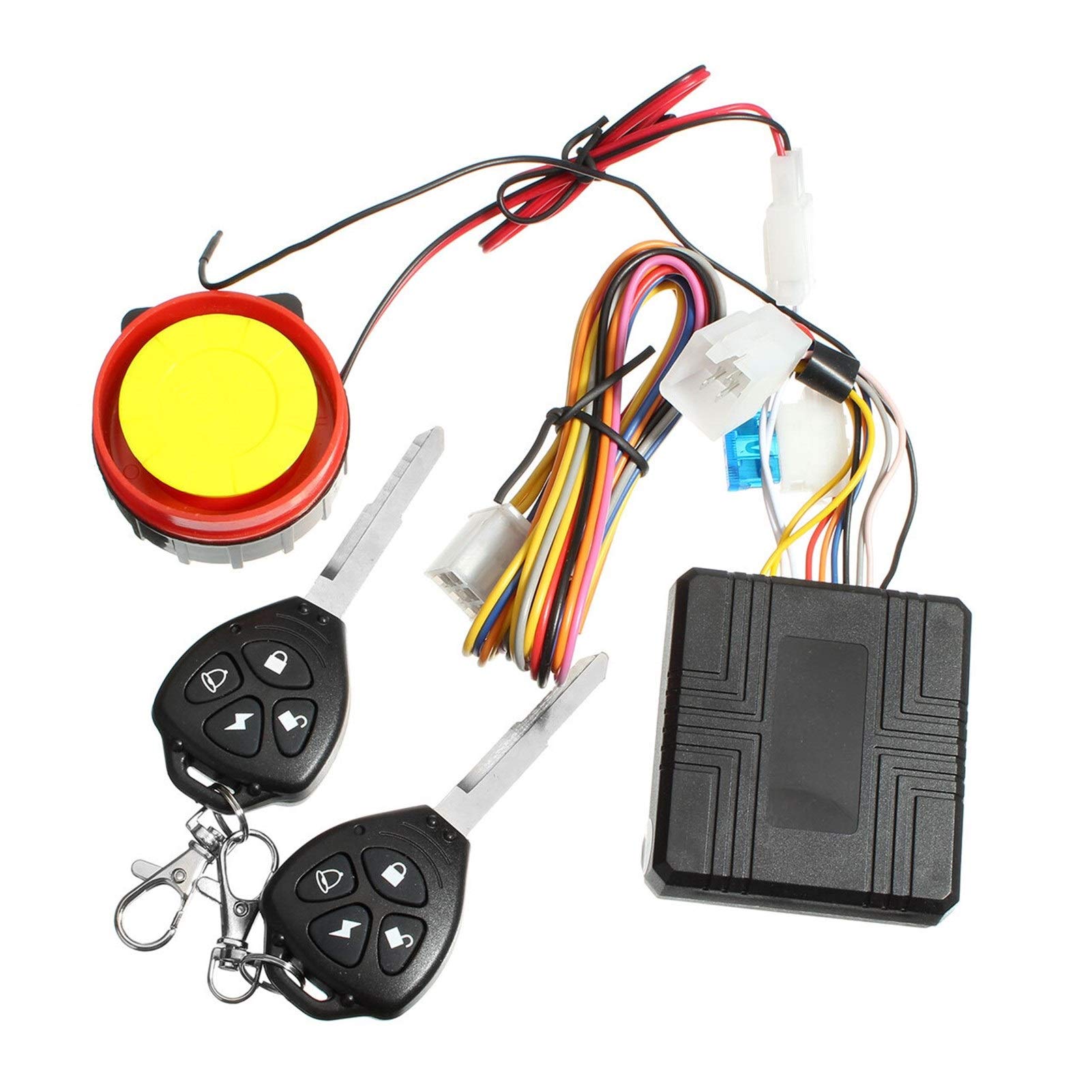 Motorradschloss,Motorrad Lenkerschloss 1Set Motorrad Diebstahlschutz Fernaktivierungs- Motorrad Alarm Zubehör mit Fernbedienung und Key Motorradschloss,Motorrad Lenkerschloss 1Set Motorrad Diebstahlschutz Fernaktivierungs- Motorrad Alarm Zubehör mit Fernbedienung und Key von Fymlok