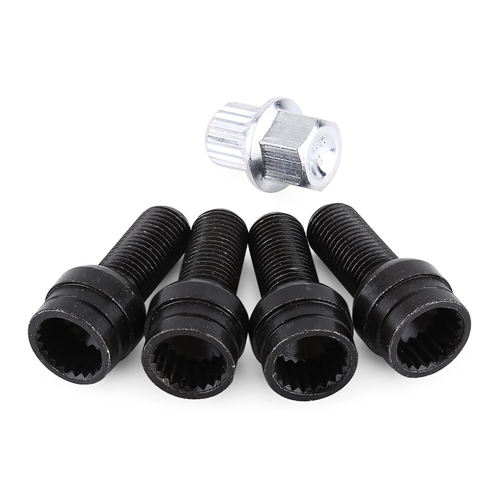 Radbolzen,Radschrauben 4 Stücke Schwarz Legierung Auto Rad Locking Radmuttern X1.25 Anti-diebstahl + schlüssel Edelstahl for Die Meisten Von Auto Radbolzen,Radschrauben 4 Stücke Schwarz Legierung Auto Rad Locking Radmuttern X1.25 Anti-diebstahl + schlüssel Edelstahl for Die Meisten Von Auto von Fymlok
