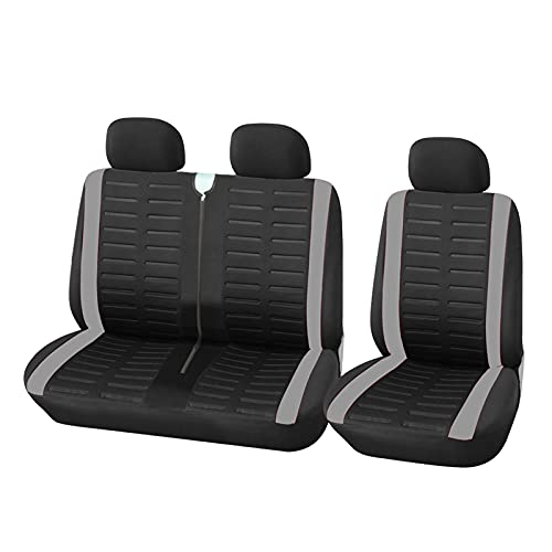 Sitzbezüge,Autositzbezug 1 + 2 Beige Sitzbezüge Autositzabdeckung for Transporter/Van, Universal for 2 + 1car Sitzer, LKW-Interieur(Gray) von Fymlok