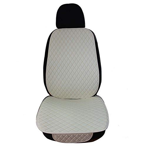 Sitzbezüge,Autositzbezug 1 Sitz Flax Auto Sitzbezug mit Rückenlehne Auto-Sitzkissen-Schutz-Auflage-Matte for Auto Front-Car Styling Interieur(1 beige) von Fymlok