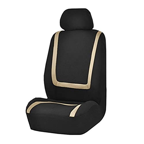 Sitzbezüge,Autositzbezug 2/4 / 9 stücke Autositzabdeckung Stoff Autoabdeckungen zum Salon Alle Saison SEAT SEAT SEAT GESCHICHTEN UNTERNEHMEN Universal Innenausstattung(Beige-1 seat) von Fymlok