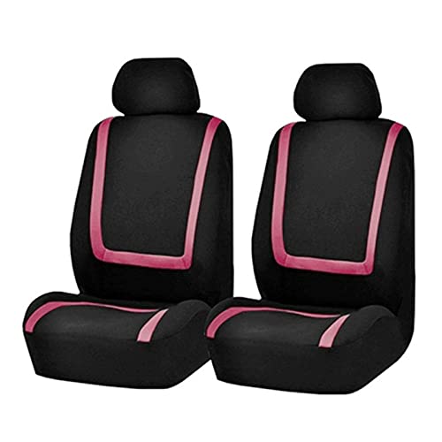 Sitzbezüge,Autositzbezug 2/4 / 9 stücke Autositzabdeckung Stoff Autoabdeckungen zum Salon Alle Saison SEAT SEAT SEAT GESCHICHTEN UNTERNEHMEN Universal Innenausstattung(Pink-2 Seats) von Fymlok