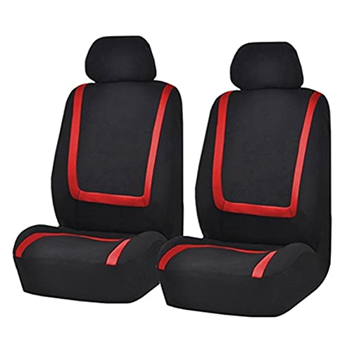 Sitzbezüge,Autositzbezug 2/4 / 9 stücke Autositzabdeckung Stoff Autoabdeckungen zum Salon Alle Saison SEAT SEAT SEAT GESCHICHTEN UNTERNEHMEN Universal Innenausstattung(Red-2 Seats) von Fymlok