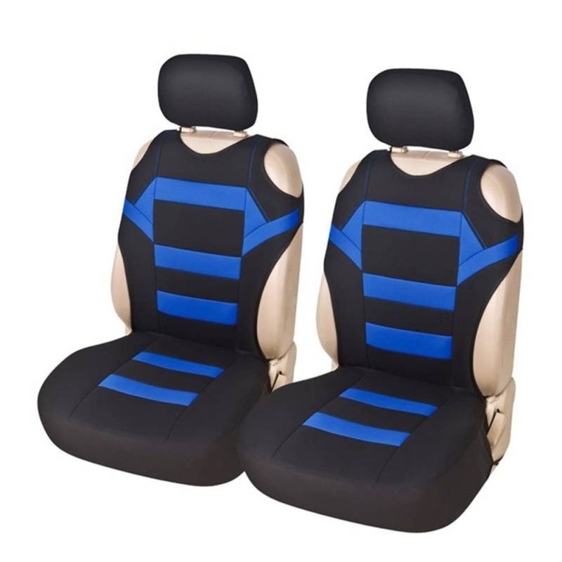 Sitzbezüge,Autositzbezug 2 Stück Universal-Autositzbezüge - Frontsitzbezüge Mesh-Schwamm Interior Accessoires T-Shirt Design - for PKW/LKW/Van(Blue6 Front) von Fymlok