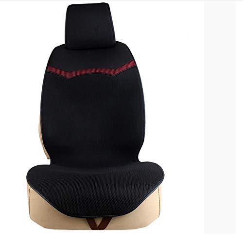 Sitzbezüge,Autositzbezug 3D-Air-Mesh-Auto-Sitzbezug-Auflage for Autos Breath Umhang Auto Sommer-kühle Kissen Einzelvordersitze Automobil-Innen Schützen(1 Front Black) von Fymlok