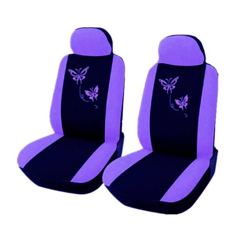 Sitzbezüge,Autositzbezug 4 / 9pcs / Set Rosa Autositzbezüge Schmetterling Stickerei-Auto-Styling Frau Sitzbezüge Automobil Auto-Innen Zubehör(Red) von Fymlok