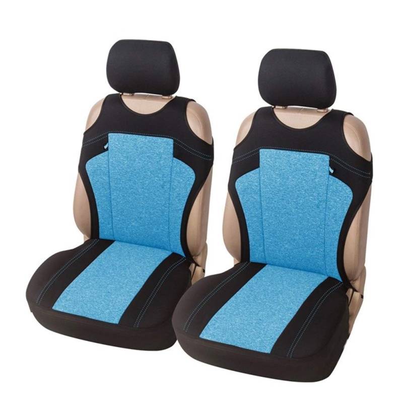Sitzbezüge,Autositzbezug Auto-Sitzbezug atmungsaktiv Vordersitzbezüge 3 Farben-Qualitäts-Dekor-Car Seat Protector Universal-Fit Die meisten Fahrzeuge(Blue car seat Cover) von Fymlok