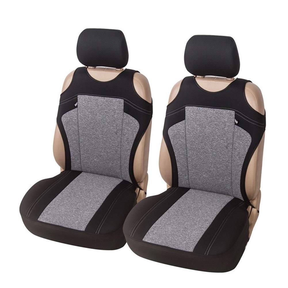 Sitzbezüge,Autositzbezug Auto-Sitzbezug atmungsaktiv Vordersitzbezüge 3 Farben-Qualitäts-Dekor-Car Seat Protector Universal-Fit Die meisten Fahrzeuge(Gray car seat Cover) von Fymlok