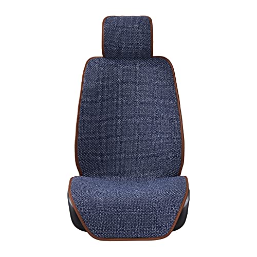 Sitzbezüge,Autositzbezug Autositz-Abdeckung Protector-Flachs-Vorder- oder Rücksitz-Back-Kissen Pad Mat Rückenlehne for Auto-Innenfahrzeug(1 seat Blue) von Fymlok