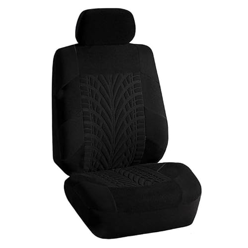 Sitzbezüge,Autositzbezug Autositz-Abdeckung Set Universal Persönlichkeit Reifenspur Spleißen Auto Styling Zubehör Innen 2/4 / 9PCS(2pcs Black) von Fymlok