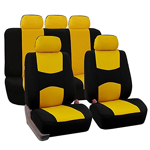 Sitzbezüge,Autositzbezug Autositzabdeckungen Full Set Automobile Schutzabdeckung Fahrzeug Universalzubehör(Crimson) von Fymlok