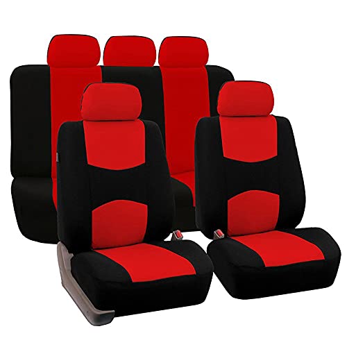 Sitzbezüge,Autositzbezug Autositzabdeckungen Full Set Automobile Schutzabdeckung Fahrzeug Universalzubehör(Red) von Fymlok