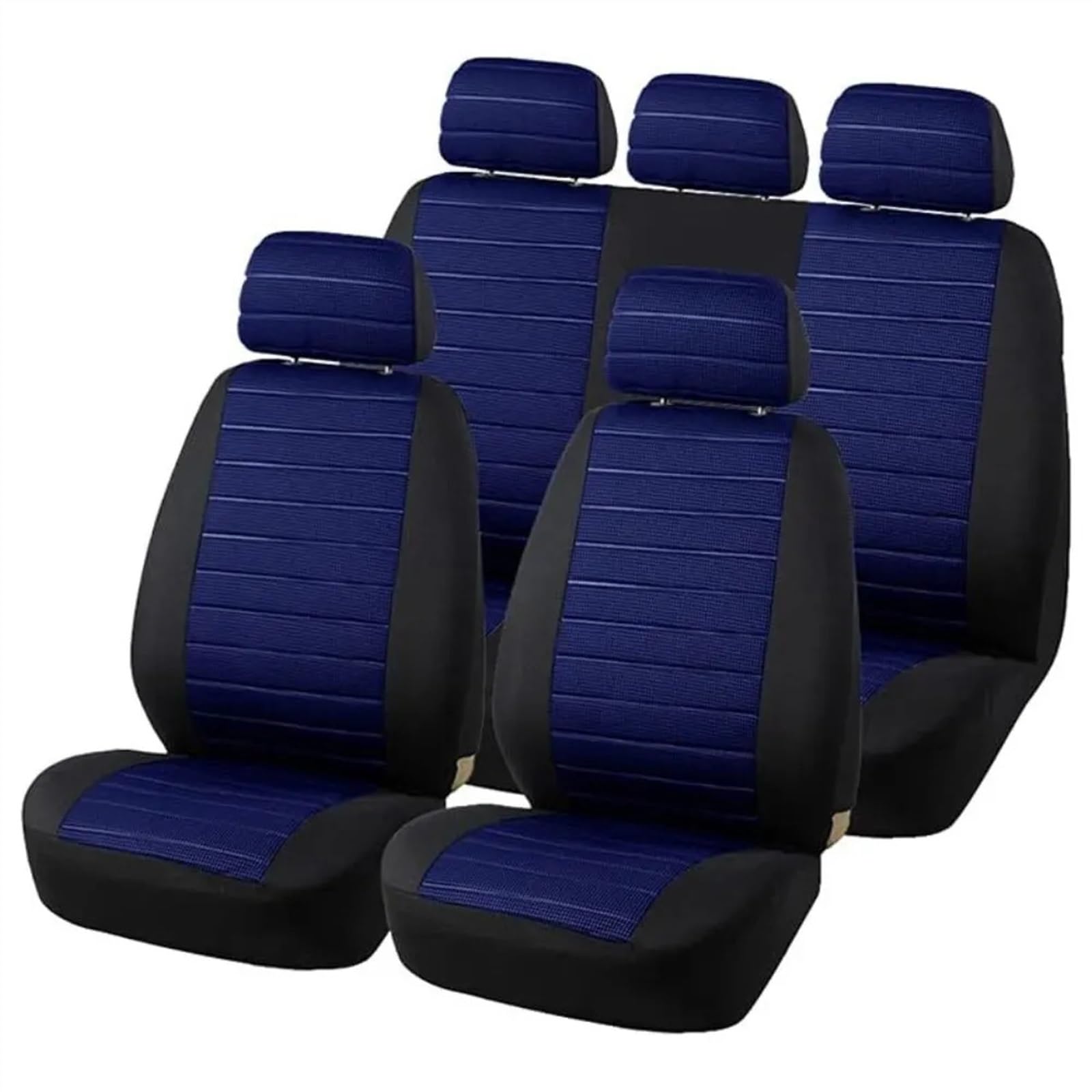 Sitzbezüge,Autositzbezug Autositzbezüge, komplettes Set, Stoffset, passend for die meisten Limousinen, Transporter, SUVs, LKWs, Autositzschutz, Vorder- und Rücksitzbezüge(Y30082-BLUE-11PCS) von Fymlok