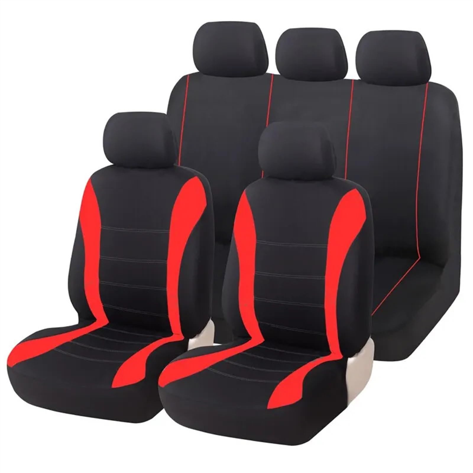 Sitzbezüge,Autositzbezug Autositzbezüge Komplettset Universal Atmungsaktiver Stoff(Red) von Fymlok