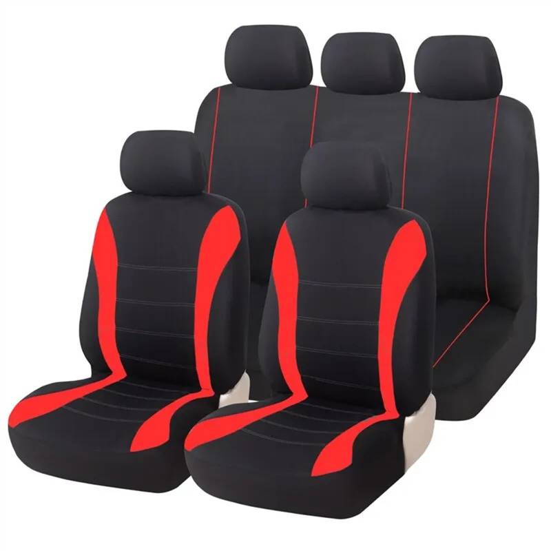 Sitzbezüge,Autositzbezug Autositzbezüge Komplettset Universal Atmungsaktiver Stoff(Red) von Fymlok