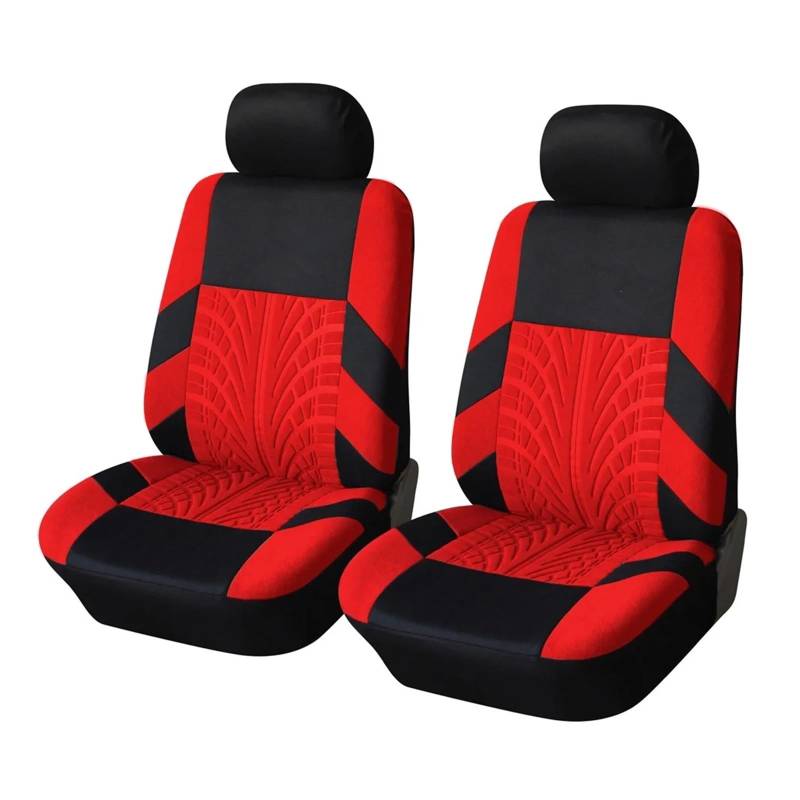 Sitzbezüge,Autositzbezug Autositzbezüge-Set aus Polyester, universell passend for die meisten Autos, LKW, SUV, Van, vorn und hinten, Schutz(Red-2Piece) von Fymlok