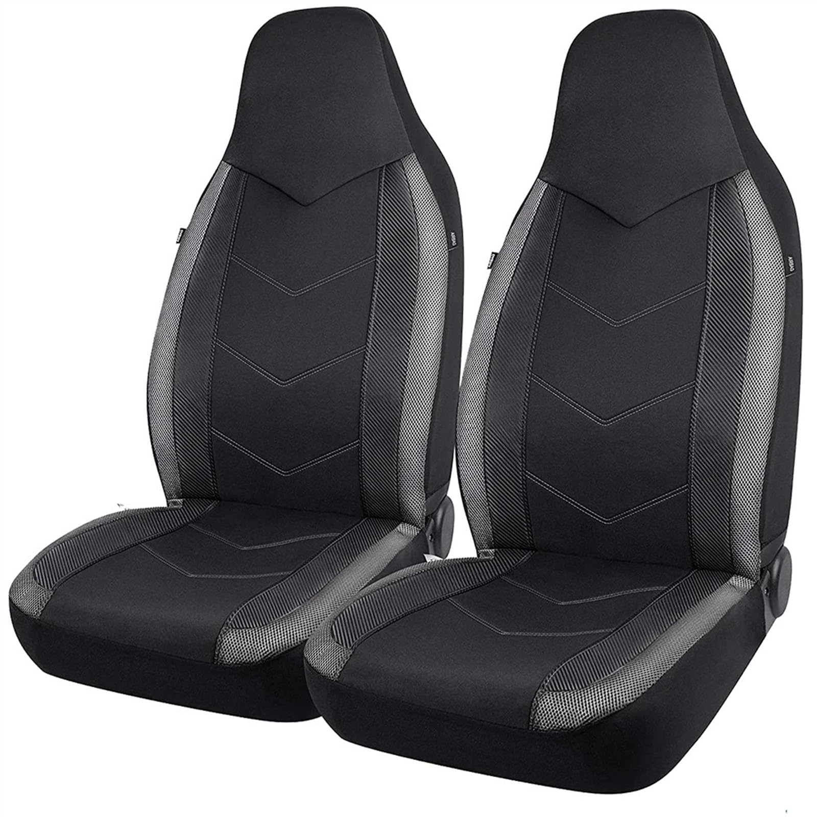 Sitzbezüge,Autositzbezug Autositzbezüge aus Netzstoff, sportliches Design, Airbag-kompatibel, passend for die meisten Sitzkissen for Autos, SUVs, LKWs und Lieferwagen(Black Grey) von Fymlok
