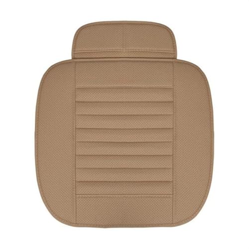 Sitzbezüge,Autositzbezug Autositzüberzug PU. Leder Four Seasons Cars Sitzkissen Automobiles Seat Protector Universal Car-Stuhl-Auflage-Matte Auto-Zubehör(Beige) von Fymlok