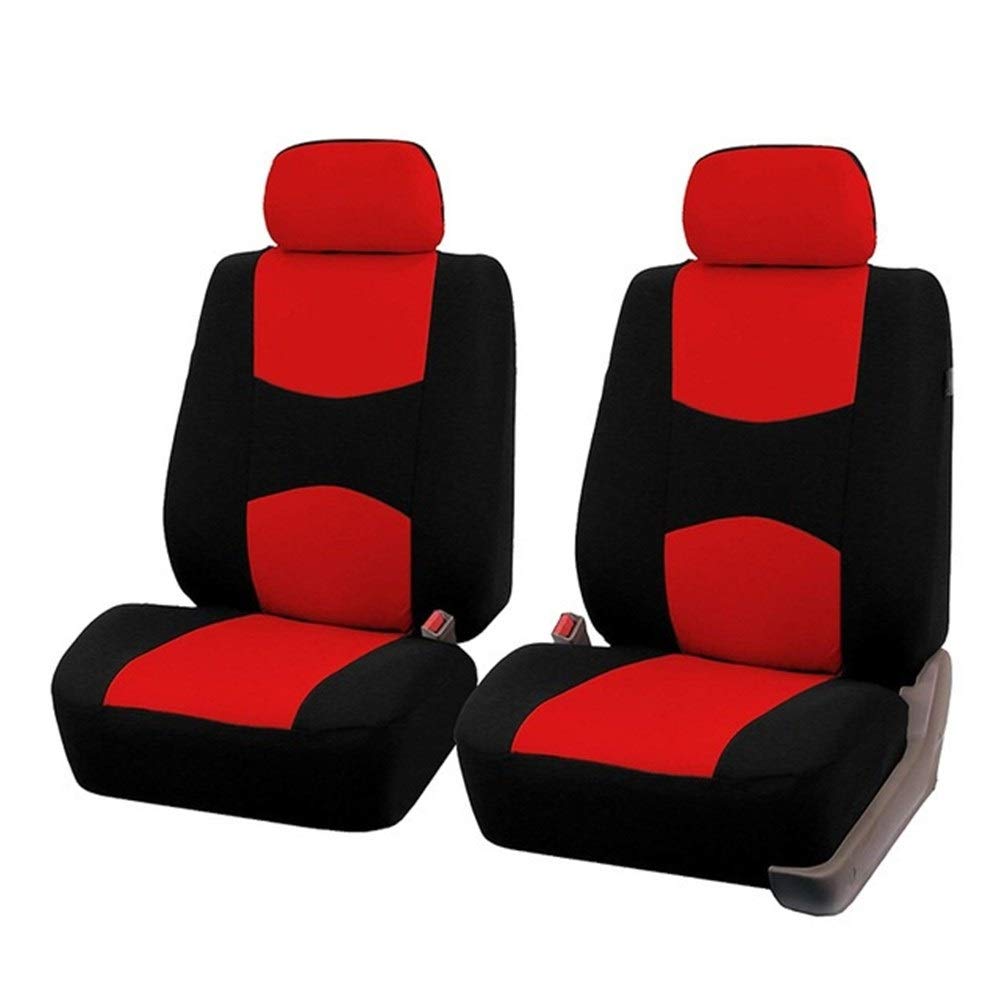 Sitzbezüge,Autositzbezug Einzigartige Wohnung Tuch Auto-Sitzbezug (abnehmbar Kopfstützen und solide Bank) Innen Zubehör Universal-Auto-Sitzabdeckung(Red Front Covers) von Fymlok