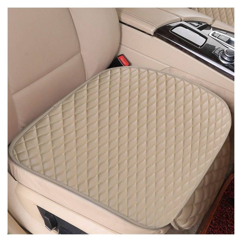 Sitzbezüge,Autositzbezug Mat Universal Leder Autositzbezüge Fit Auto-Modell Zubehör(Beige) von Fymlok