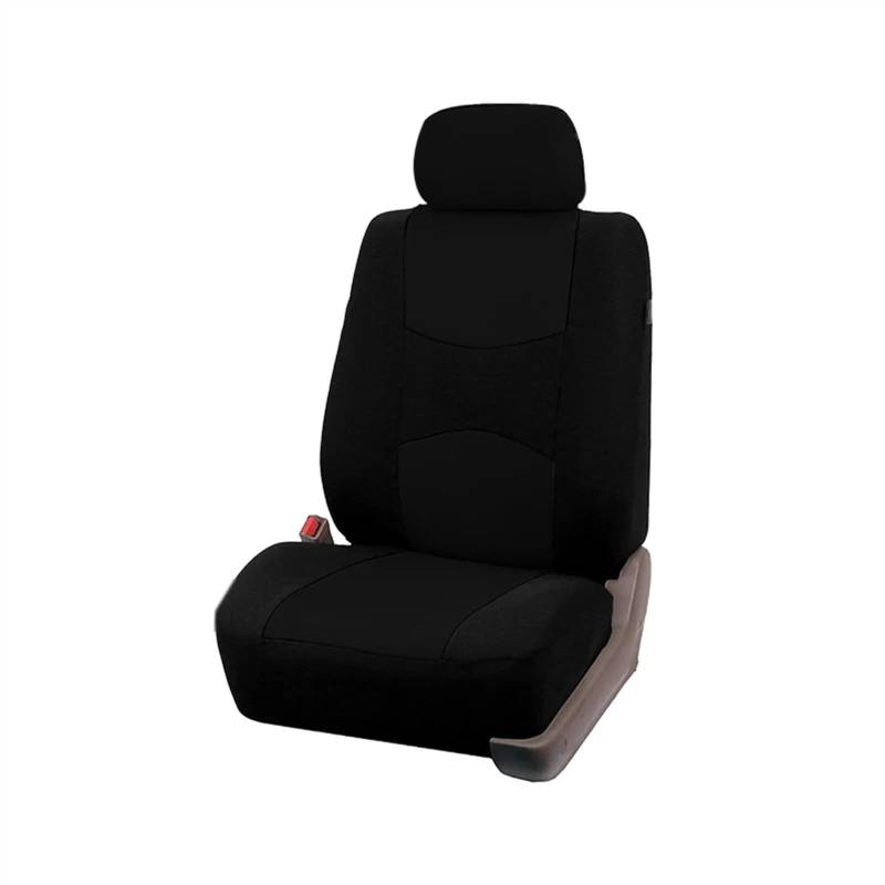 Sitzbezüge,Autositzbezug Schwarz Full Set Autositzbezüge Universal Front Teil Protector Fit Meisten Auto(1Piece Black) von Fymlok