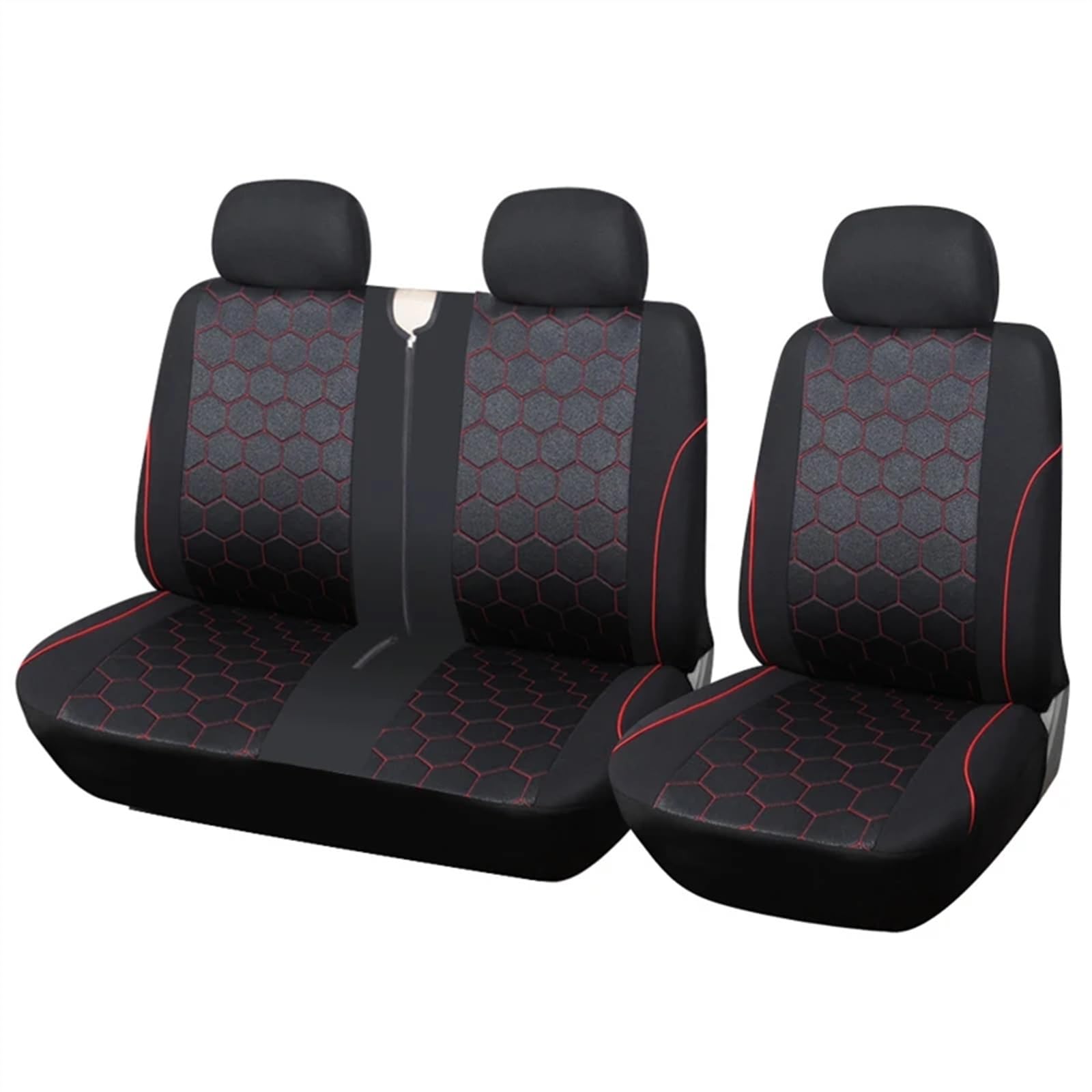 Sitzbezüge,Autositzbezug Schwarz Full Set Autositzbezüge Universal Front Teil Protector Fit Meisten Auto(3pcs Back) von Fymlok