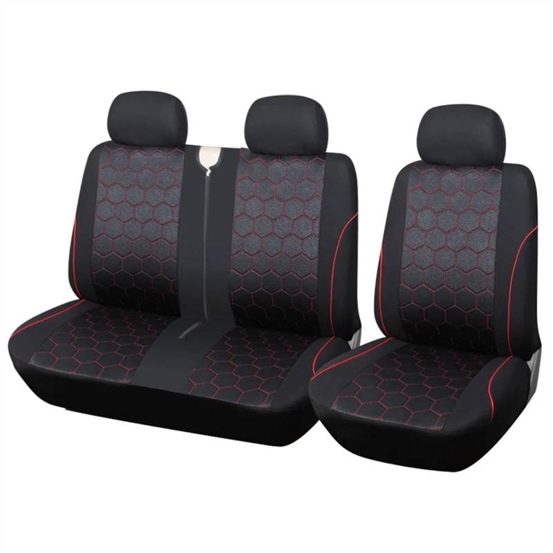 Sitzbezüge,Autositzbezug Schwarz Full Set Autositzbezüge Universal Front Teil Protector Fit Meisten Auto(3pcs Back) von Fymlok