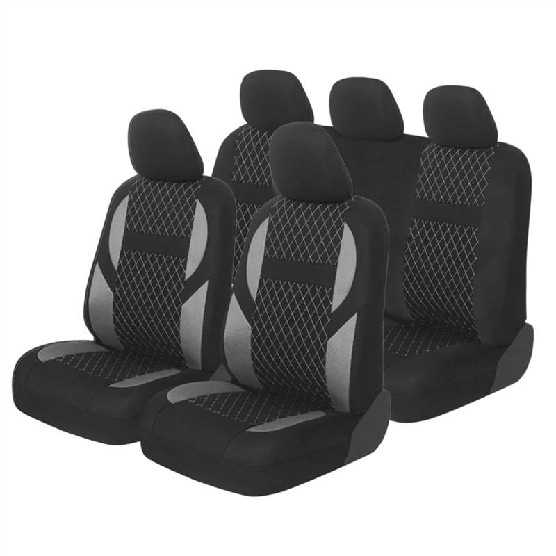 Sitzbezüge,Autositzbezug Schwarz Full Set Autositzbezüge Universal Front Teil Protector Fit Meisten Auto(Full Set Gray) von Fymlok