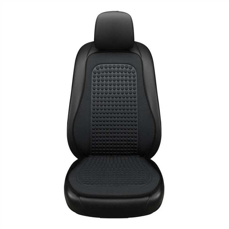 Sitzbezüge,Autositzbezug Sommerkühlendes Sitzkissen Atmungsaktive Autositzbezüge Bump Massage Autos Sitzbezug Universal Seat Protector Pad(Front Set Black) von Fymlok