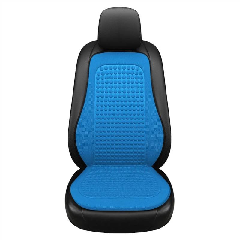 Sitzbezüge,Autositzbezug Sommerkühlendes Sitzkissen Atmungsaktive Autositzbezüge Bump Massage Autos Sitzbezug Universal Seat Protector Pad(Front Set Blue) von Fymlok