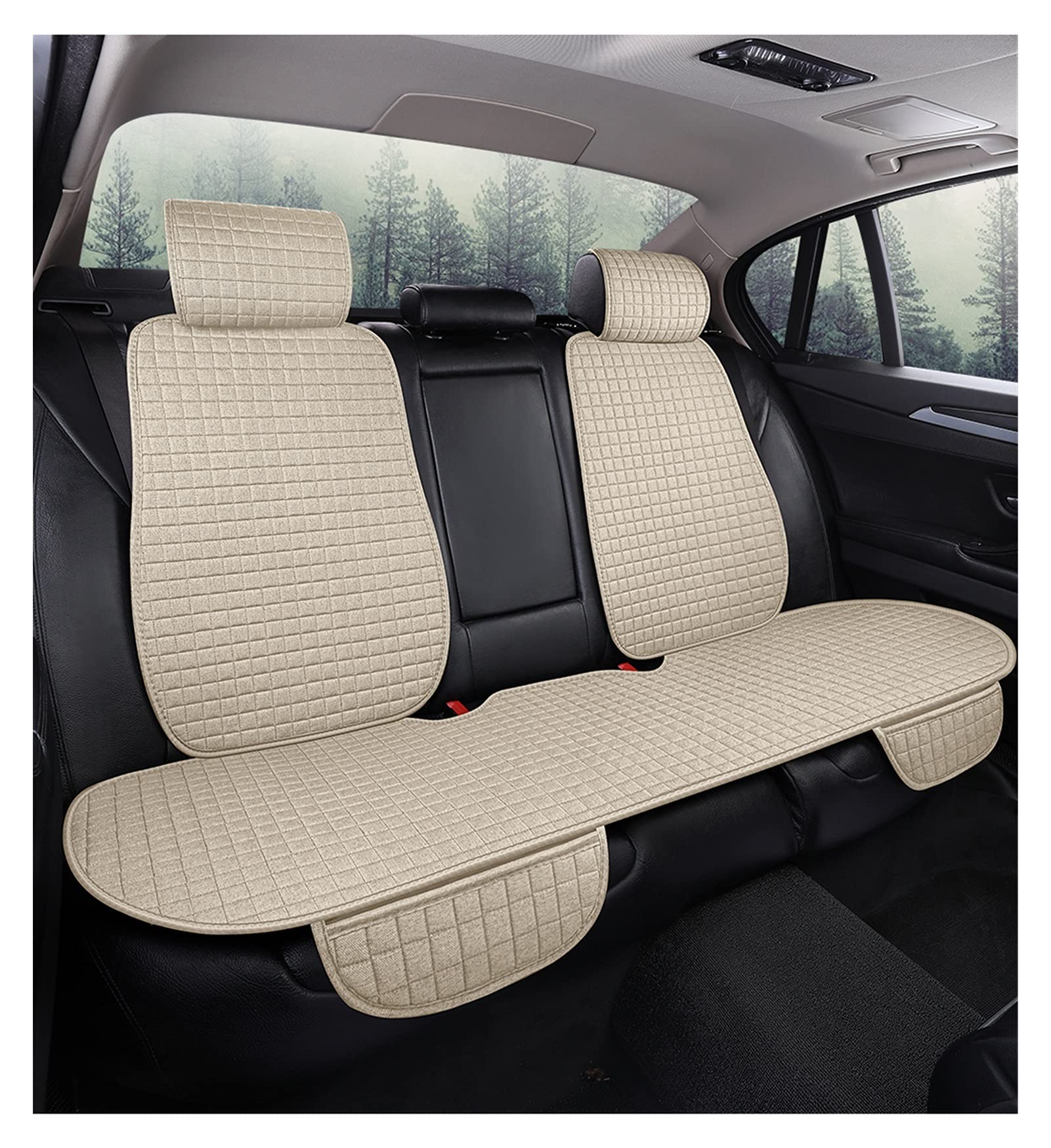 Sitzbezüge,Autositzbezug Spezielle autositzkissen Sitz Protector autositz Protector autositzschutz Matte(Black Brown) von Fymlok
