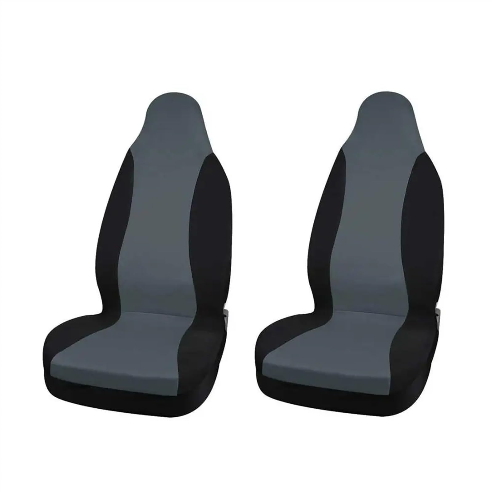 Sitzbezüge,Autositzbezug Universal Autositzbezüge Innensitzdekorationsbezüge Zubehör for Autofahrzeug-LKW-SUV(2pcs Gray Black) von Fymlok