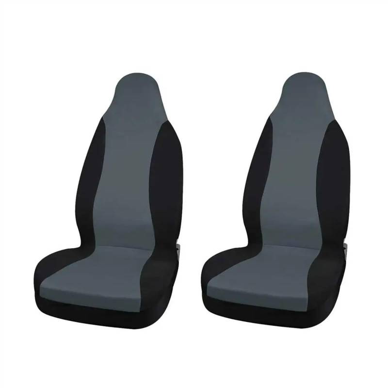 Sitzbezüge,Autositzbezug Universal Autositzbezüge Innensitzdekorationsbezüge Zubehör for Autofahrzeug-LKW-SUV(2pcs Gray Black) von Fymlok