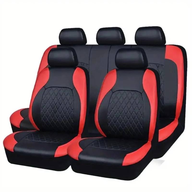 Sitzbezüge,Autositzbezug Universal PVC Auto Sitz Abdeckung for Auto Sitz Abdeckung Vollen Satz Leder 5-Sitz Vorne Hinten(2) von Fymlok