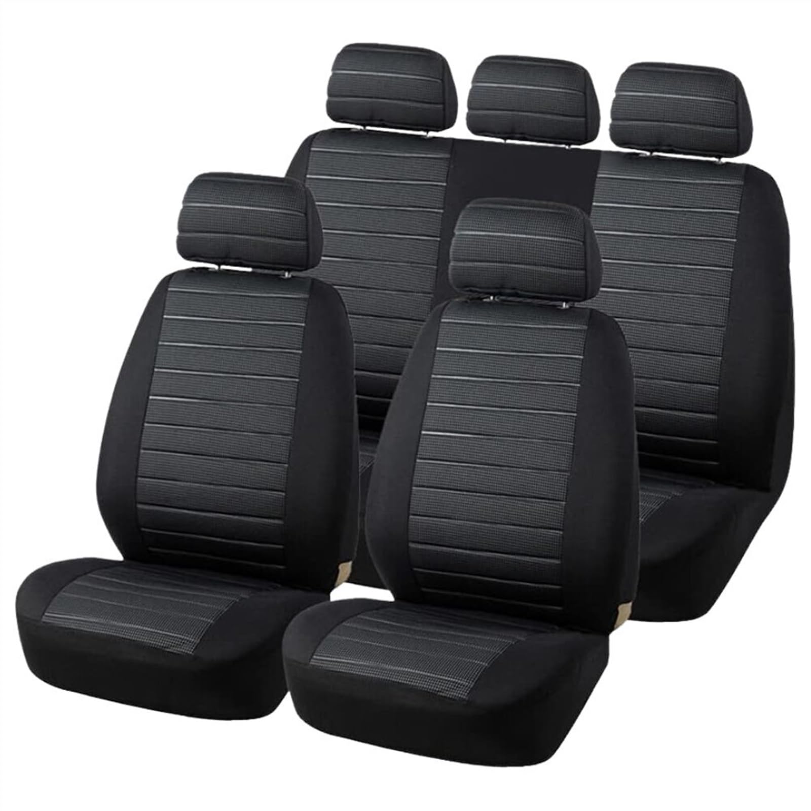 Sitzbezüge,Autositzbezug Universelle Autositzbezüge, komplettes Set, Stoffset for die meisten Limousinen, Transporter, SUVs, LKWs, Autositzschutz, Vorder- und Rücksitzbezüge(GRAY-11PCS) von Fymlok