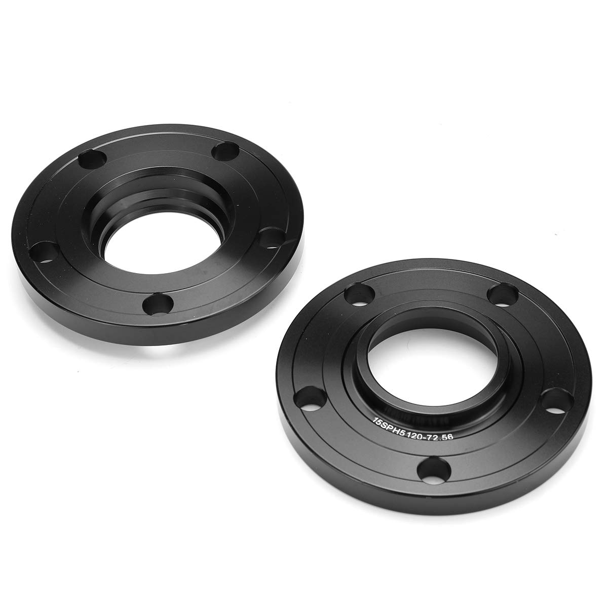 Spurverbreiterungen,Spurplatten 2/4 stücke 15mm Auto Rad Spacer Adapter PCD 5x120mm 72.56mm Reifen Spacer Passend für BMW E82 E88 E30 E36 E46 E28 E34 E90 E91 E92 E92 E24 E63(2pcs) von Fymlok