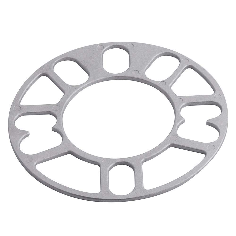 Spurverbreiterungen,Spurplatten Universal 4 STÜCKE Marke 3mm 5mm 8mm 10mm Aluminium-Auto-Rad-Spacer-Scheiben-Platten-Fit Passend für 4x100 4x114.3 5x100 5x108 5x114.3 5x120(8mm) von Fymlok