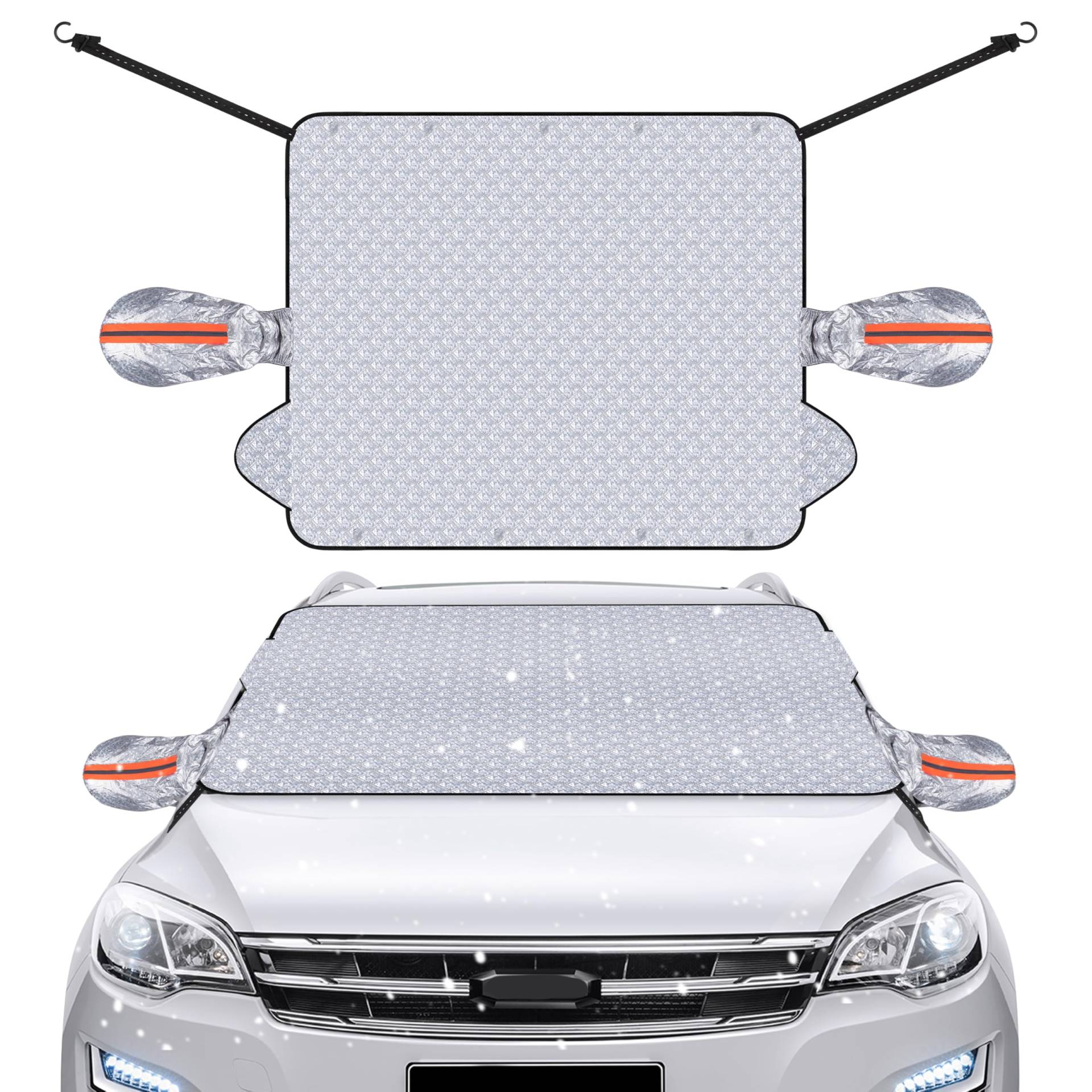 Fyshird 170 * 143cm Windschutzscheibenabdeckung Winter Frontscheibenabdeckung Magnet XXL Autoabdeckung Scheibenabdeckung Auto Winter SUV für Gegen Schnee EIS Frost UV Staub Fyshird 170 * 143cm Windschutzscheibenabdeckung Winter Frontscheibenabdeckung Magnet XXL Autoabdeckung Scheibenabdeckung Auto Winter SUV für Gegen Schnee EIS Frost UV Staub von Fyshird