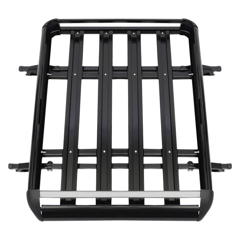 Dachkorb Dachgepäckträger Dachträger Universal Schwarz 127 * 97 cm Fracht Relingträger Universal Dachgepäckträger Dachträger Geschlossene Reling Geeignet für SUV-Universalmodelle von Fyssnn