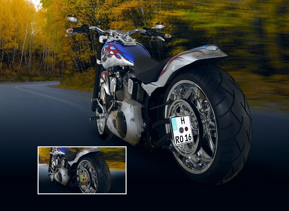 G-elumic Selbstleuchtendes Kennzeichen Leuchtkennzeichen für Motorräder 12V (geprägt) 180x200mm von G-elumic