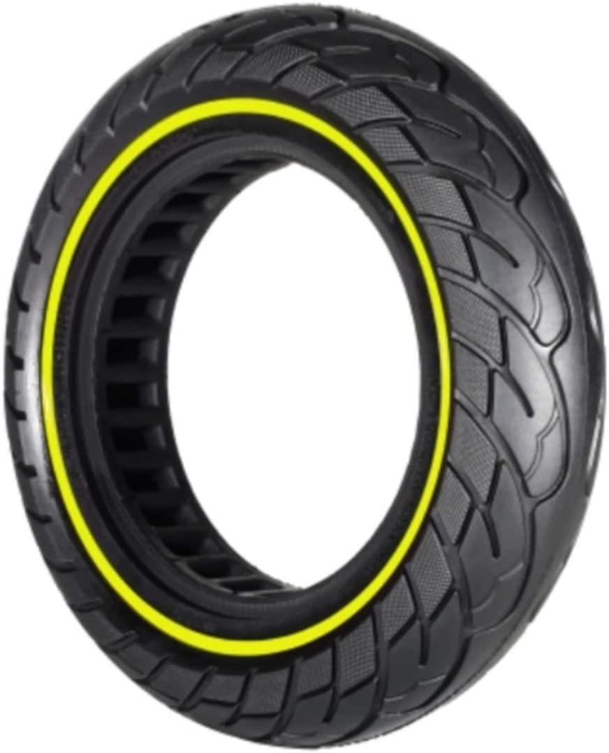 G.V.SHOP® 10X2.5 Zoll 45MM Vollgummirad für Elektroroller Scooter Scooter, Vollgummi, Kompatibel mit NINEBOT G30 Max, Xiaomi PRO 4, Anti-Rutsch, Vollgummireifen, 60/70-6.5 (Fluo 1pcs) von G.V.SHOP