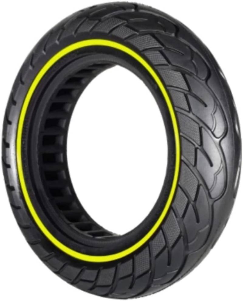 G.V.SHOP® 10X2.5 Zoll 45MM Vollgummirad für Elektroroller Scooter Scooter, Vollgummi, Kompatibel mit NINEBOT G30 Max, Xiaomi PRO 4, Anti-Rutsch, Vollgummireifen, 60/70-6.5 (Fluo 1pcs) von G.V.SHOP